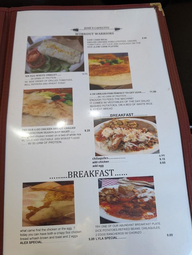 Jose's Cafecito Restaurant Menu image 2